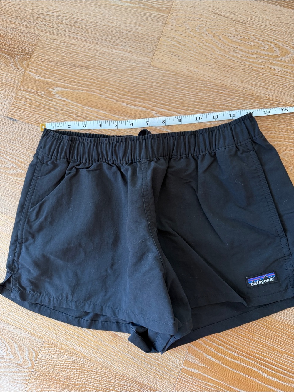 Patagonia Black Baggies Women’s Athletic Shorts with Elastic Waist